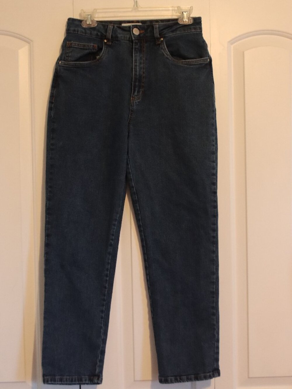 Cotton On Stretch Straight Leg Blue Denim Jean Size 8 Casual Mom Jean
